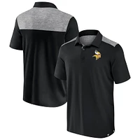 Polo noir Long Shot Fanatics pour hommes des Vikings du Minnesota