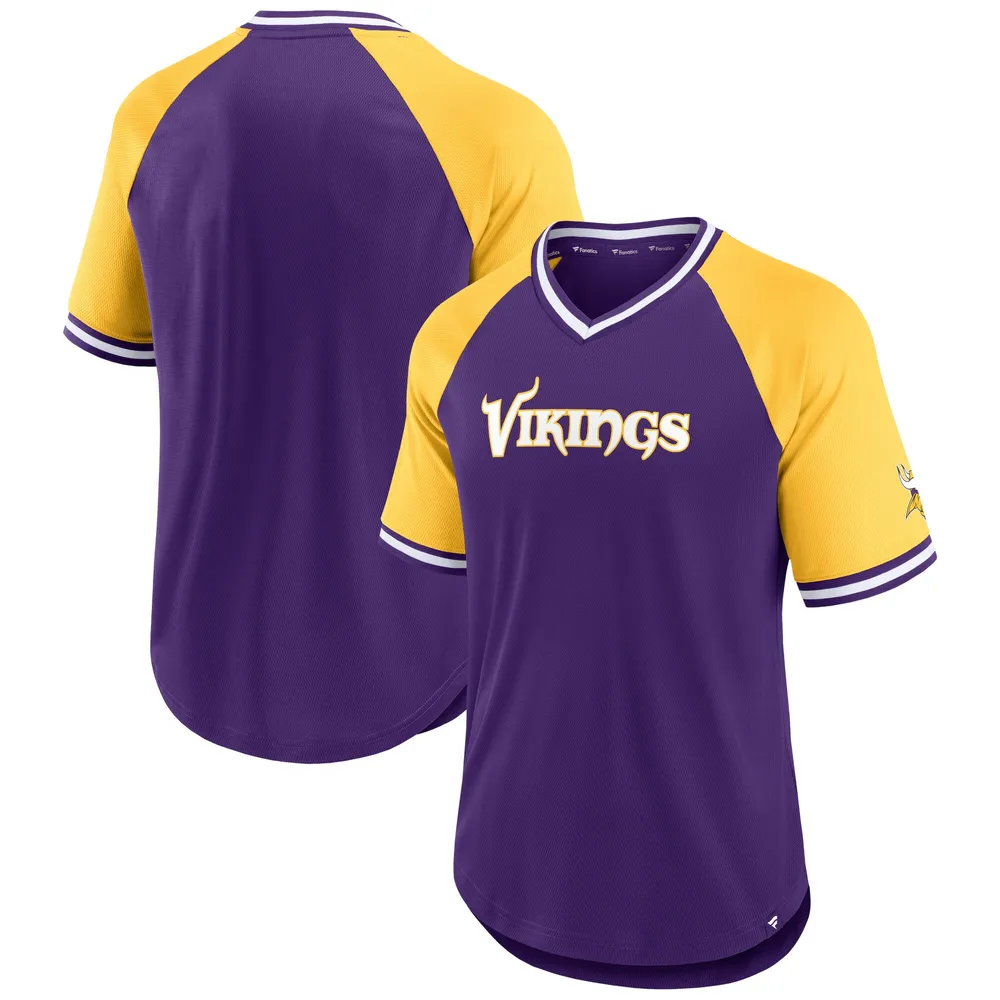 Lids Minnesota Vikings Fanatics Branded Second Wind Raglan V-Neck T-Shirt -  Purple/Gold