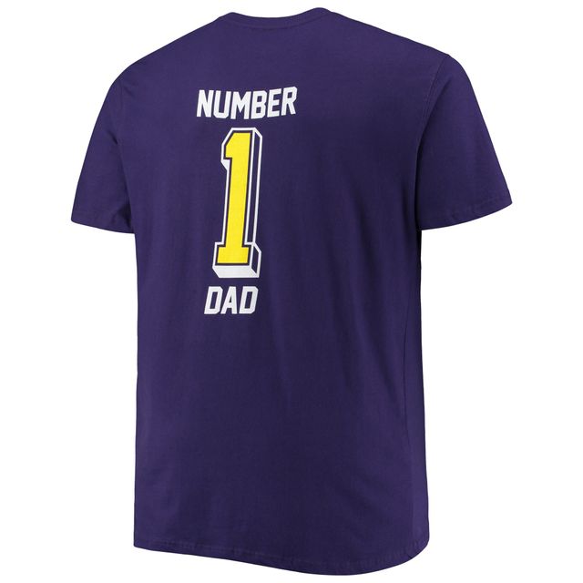 Men's Fanatics Branded Purple Minnesota Vikings #1 Dad T-Shirt