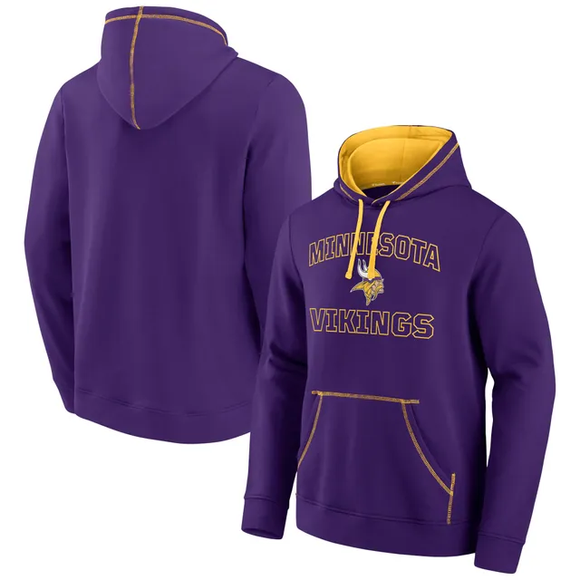 Men's Fanatics Branded Purple Minnesota Vikings Primary Logo Fitted Pullover  Hoodie