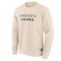 Men's Fanatics Cream Minnesota Vikings Elements Future Ground Lettering Pullover Sweatshirt