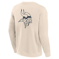 Men's Fanatics Cream Minnesota Vikings Elements Future Ground Lettering Pullover Sweatshirt