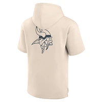 Sweat à capuche manches courtes pour homme Fanatics Crème Minnesota Vikings Elements Future Ground Lettering