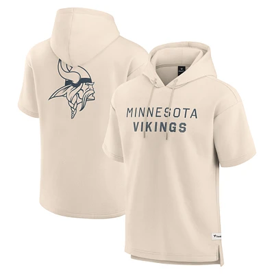 Sweat à capuche manches courtes pour homme Fanatics Crème Minnesota Vikings Elements Future Ground Lettering