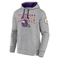 Sweat à capuche gris fanatiques pour hommes Minnesota Vikings Label Maker