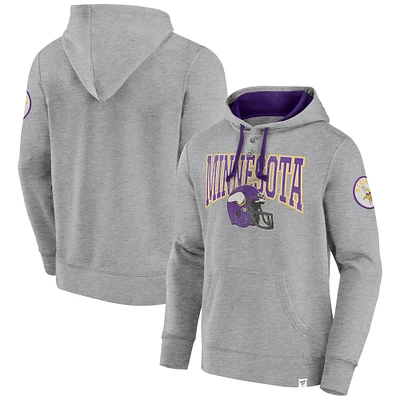 Sweat à capuche gris fanatiques pour hommes Minnesota Vikings Label Maker