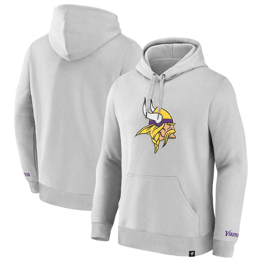 Sweat à capuche en polaire gris fanatiques pour hommes Minnesota Vikings Legacy