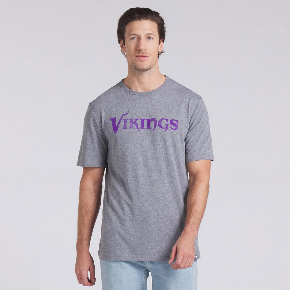 Men's Fanatics  Heather Gray Minnesota Vikings Tri-Blend T-Shirt