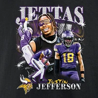 T-shirt graphique Fanatics Justin Jefferson pour hommes, joueur notoire des Minnesota Vikings, noir