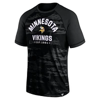 Men's Fanatics Minnesota Vikings Blackout Hail Mary Raglan T-Shirt