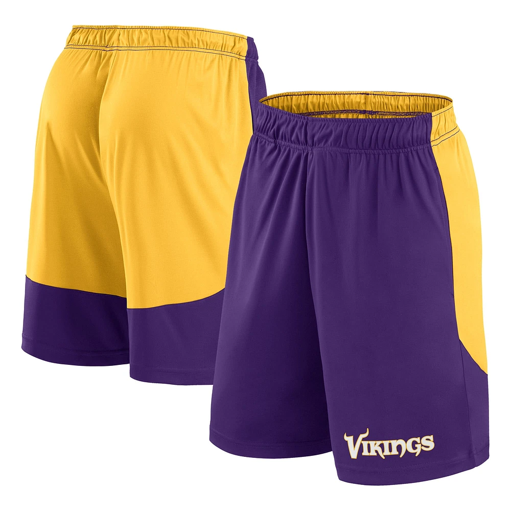 Short de lancement violet/or Fanatics pour hommes des Minnesota Vikings