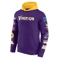 Men's Fanatics  Purple/Gold Minnesota Vikings Patched Out Pullover Hoodie
