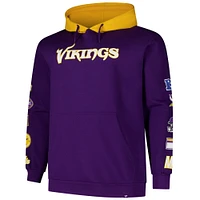 Men's Fanatics Purple Minnesota Vikings Big & Tall Patched Out Pullover Hoodie