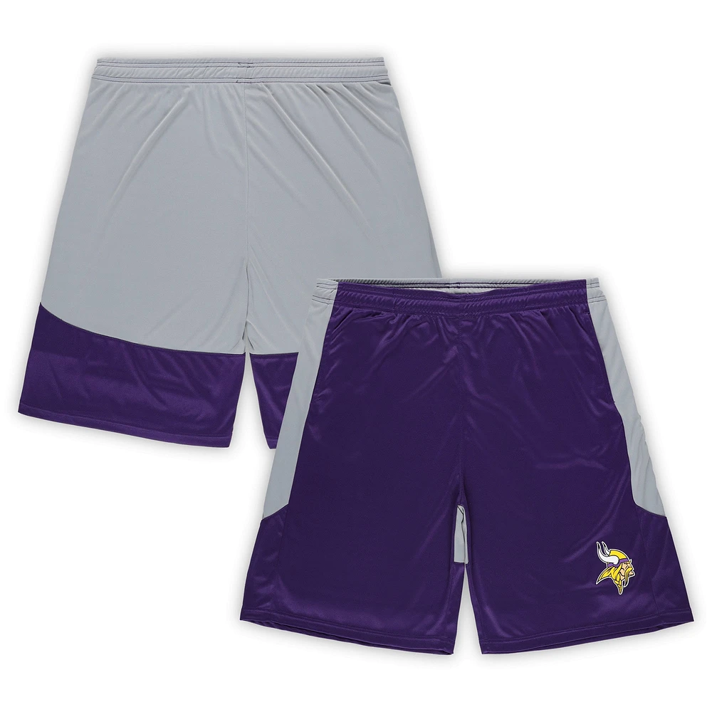 Short violet avec logo de l'équipe Big & Tall Fanatics pour hommes des Vikings du Minnesota