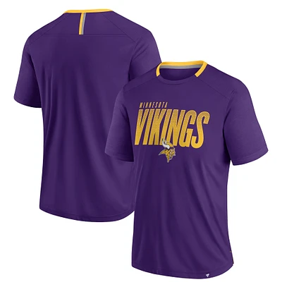 T-shirt fanatique violet pour homme Minnesota Vikings Defender Fade Slant