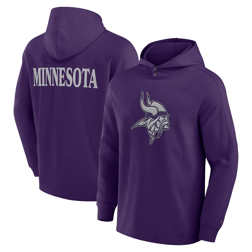 T-shirt à capuche manches longues pour homme Fanatics Purple Minnesota Vikings Elements Blaze Tri-Blend