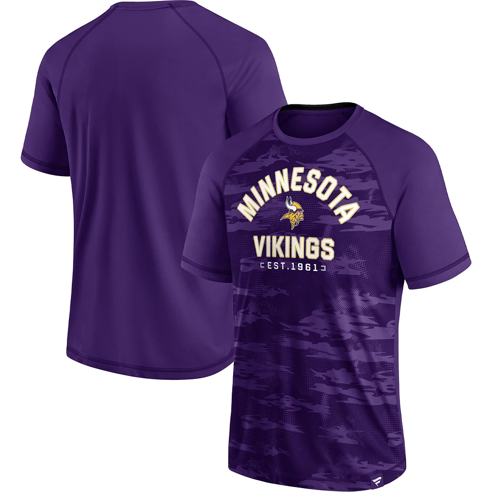 T-shirt violet Fanatics Minnesota Vikings Hail Mary Raglan pour hommes