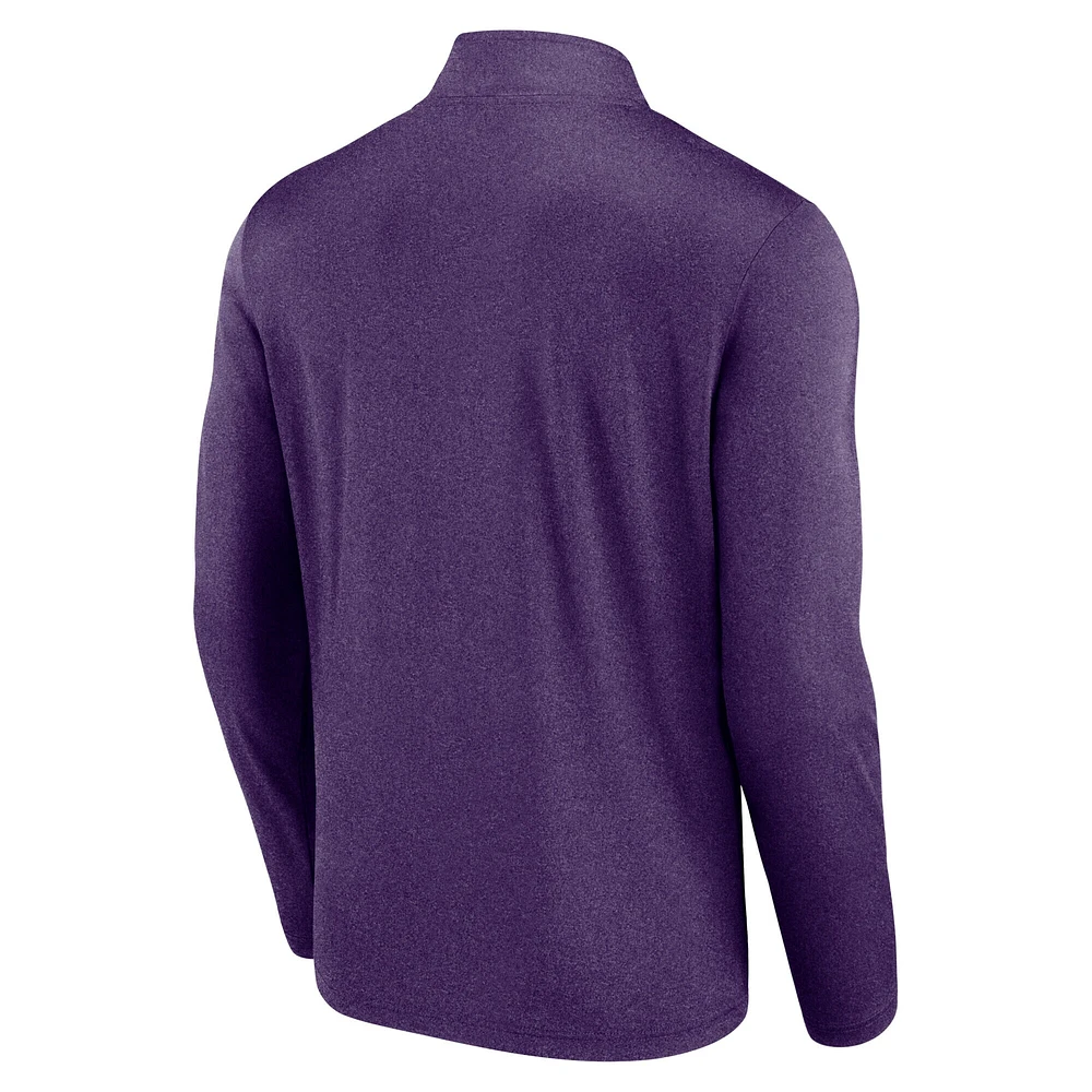 Men's Fanatics  Purple Minnesota Vikings Head-to-Head Quarter-Zip Pullover