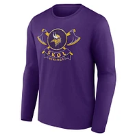 Men's Fanatics Purple Minnesota Vikings Hometown Rushing Yards Long Sleeve T-Shirt