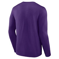 Men's Fanatics Purple Minnesota Vikings Hometown Rushing Yards Long Sleeve T-Shirt