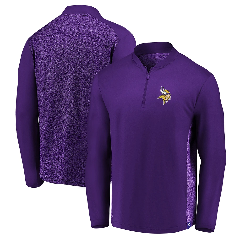 Men's Fanatics Purple Minnesota Vikings Iconic Clutch Modern Quarter-Zip Jacket