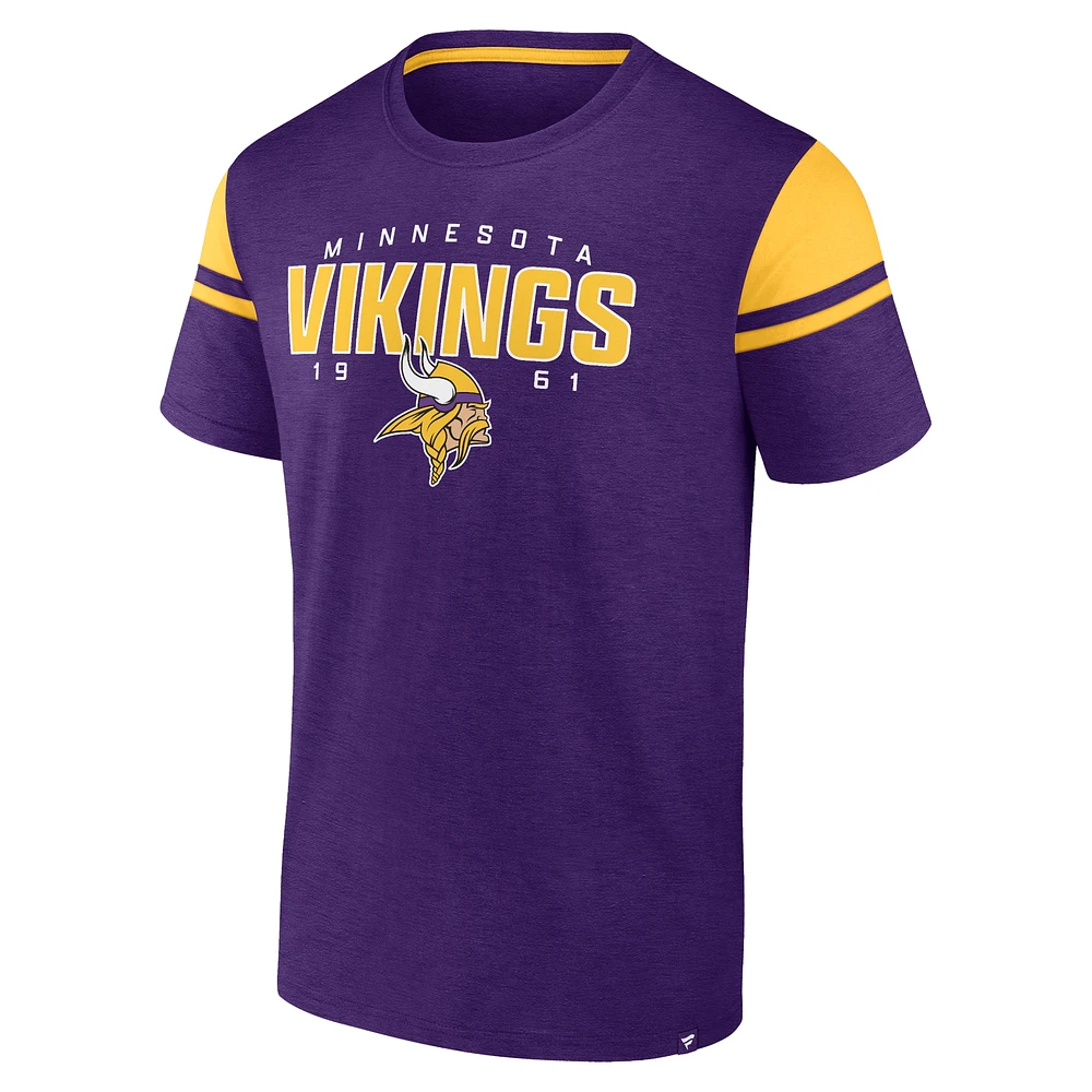 T-shirt violet fanatiques pour hommes Minnesota Vikings Old School Play Slub