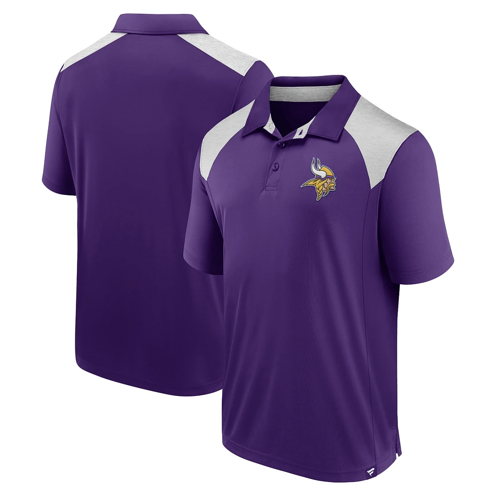 Polo primaire violet Fanatics pour hommes des Vikings du Minnesota