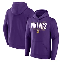 Sweat à capuche violet Fanatics pour hommes Minnesota Vikings Pylon Outline