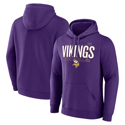 Sweat à capuche violet Fanatics pour hommes Minnesota Vikings Pylon Outline