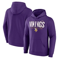 Sweat à capuche violet Fanatics pour hommes Minnesota Vikings Pylon Outline