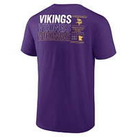 T-shirt violet Fanatics pour hommes Minnesota Vikings Repeat Stats