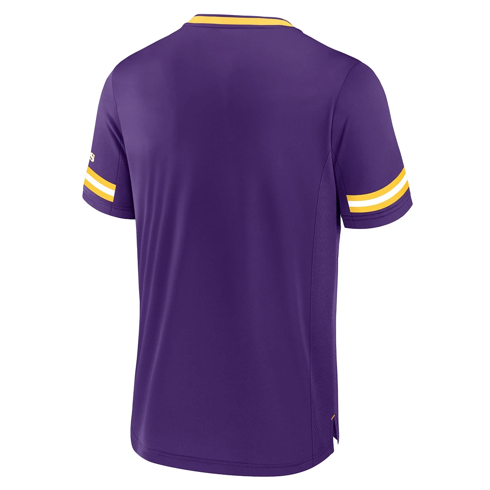 Men's Fanatics Purple Minnesota Vikings Stripe Stacking T-Shirt