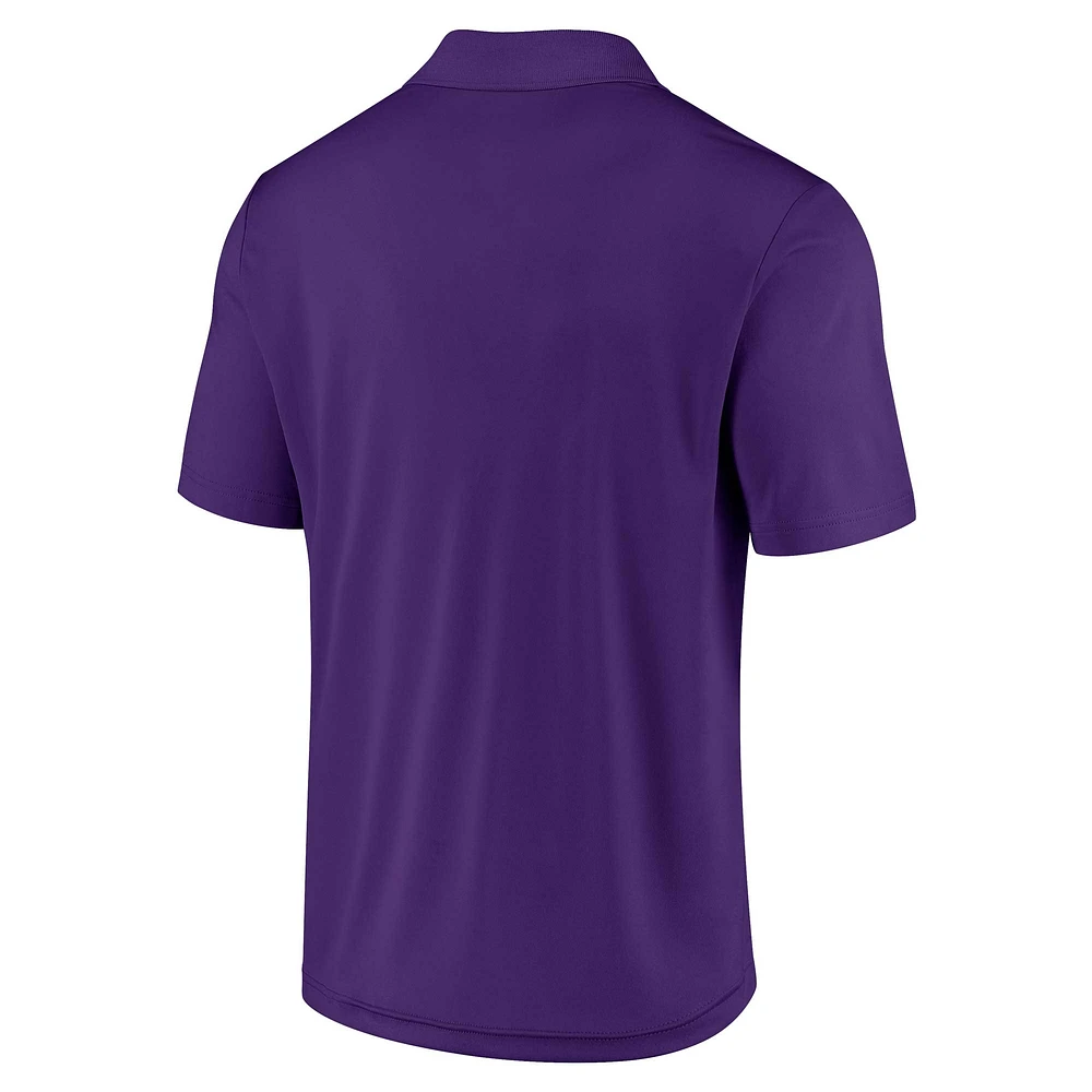 Ensemble de deux polos Lockup Minnesota Vikings Fanatics blanc/violet pour hommes