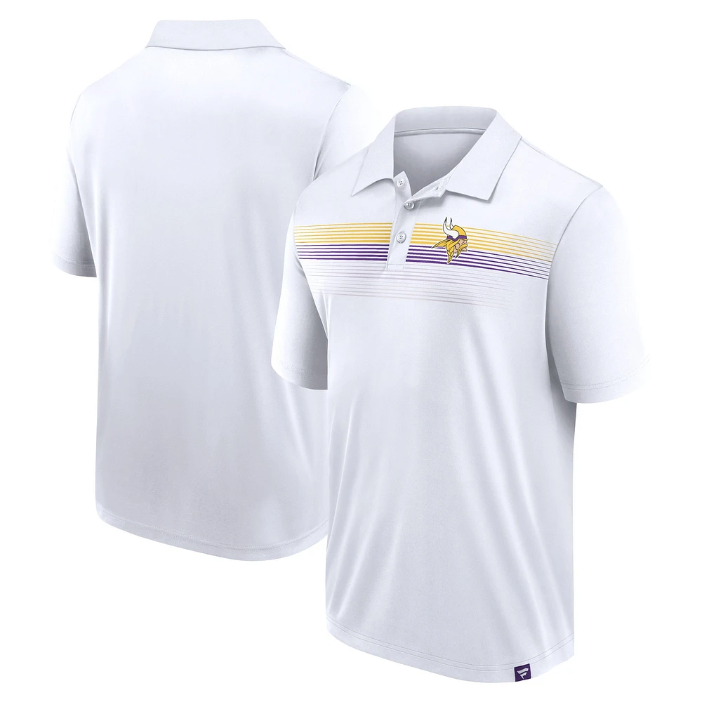 Polo sublimé blanc grand et Fanatics pour hommes des Vikings du Minnesota