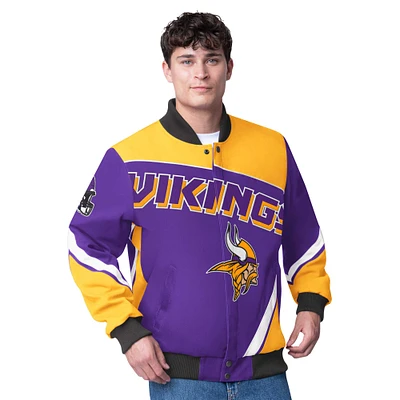 Veste à boutons-pression G-III Extreme Purple Minnesota Vikings Maximum Racing pour homme