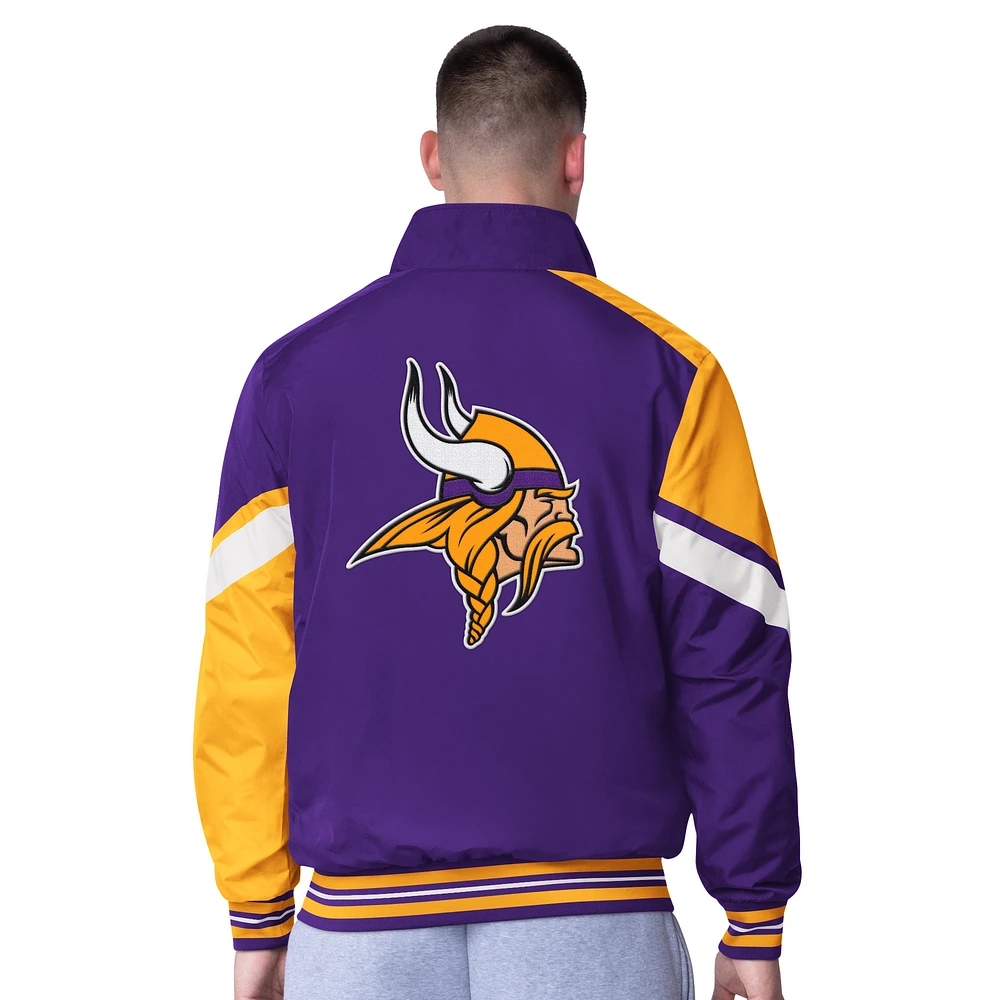 Veste réversible entièrement zippée G-III Extreme Purple Minnesota Vikings Strong Arm pour homme