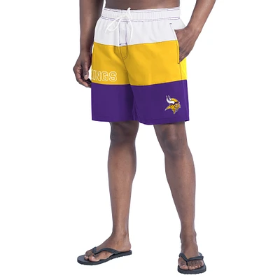Men's G-III Sports by Carl Banks  Purple/Gold Minnesota Vikings Sunrise Volley Swim Shorts
