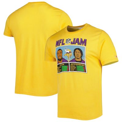 Men's Homage Dalvin Cook & Justin Jefferson Gold Minnesota Vikings NFL Jam Tri-Blend T-Shirt