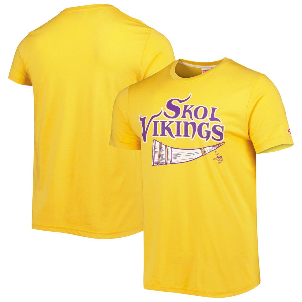 Men's Homage Gold Minnesota Vikings Skol Hyper Local Tri-Blend T-Shirt