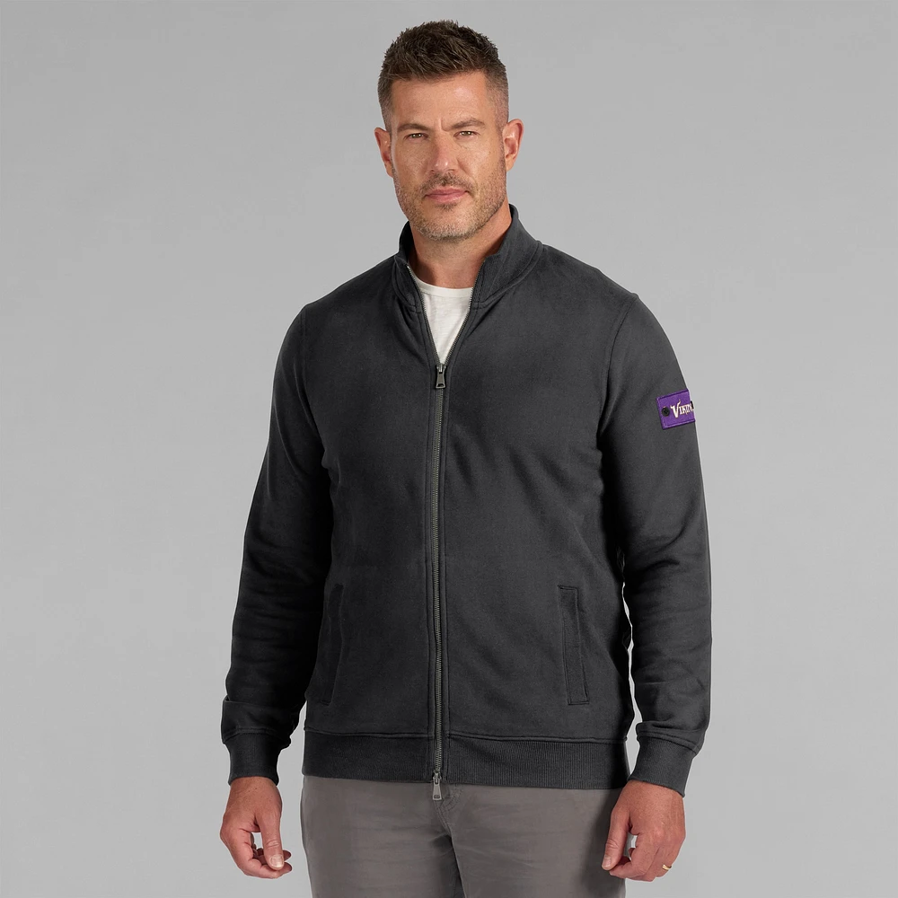 Sweat-shirt zippé QB1 noir pour homme de J. Palmer Minnesota Vikings