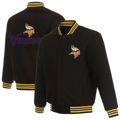 Minnesota Vikings JH Design Reversible Full-Snap Jacket - Black