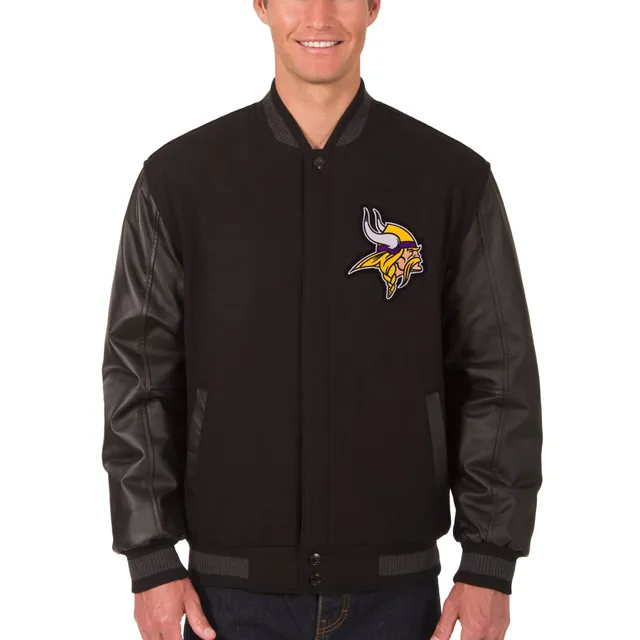 Men's Detroit Lions JH Design Black Embroidered Wool Jacket