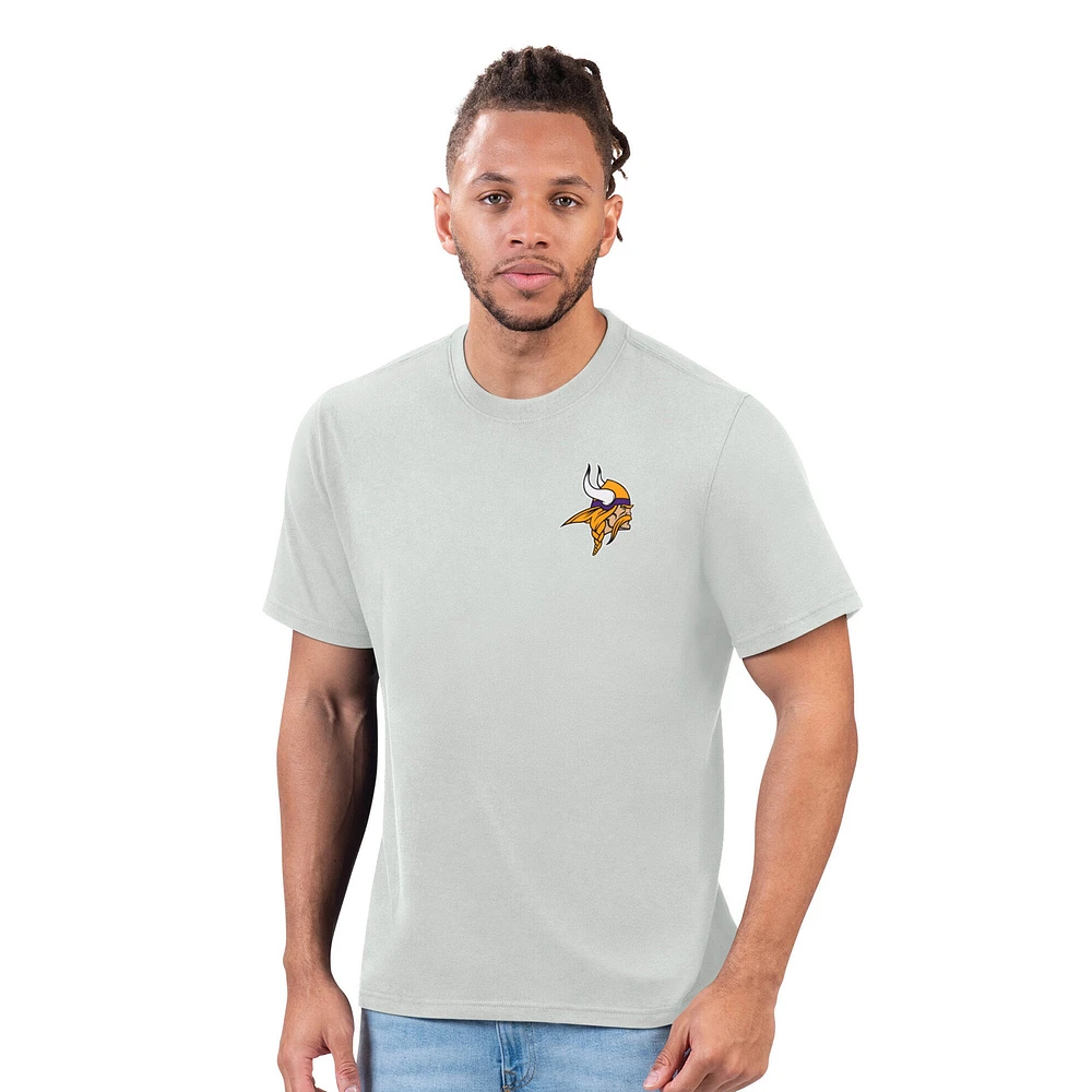 T-shirt gris pour homme Margaritaville Minnesota Vikings Time Flies