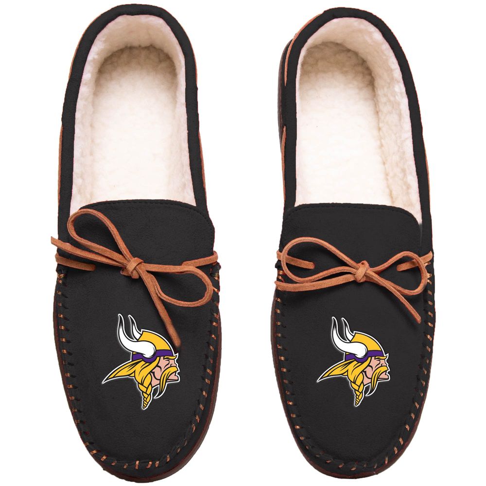 nfl football mens team logo moccasin slippers shoe