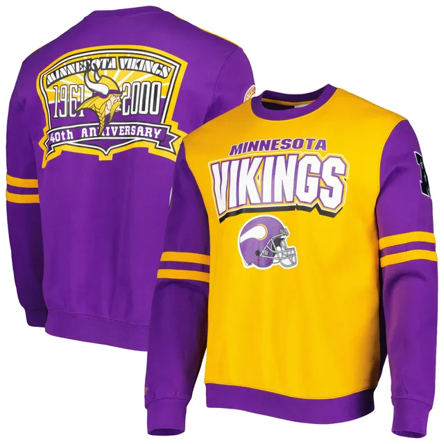 Men's Antigua Heathered Gray Minnesota Vikings Reward Crewneck Pullover  Sweatshirt