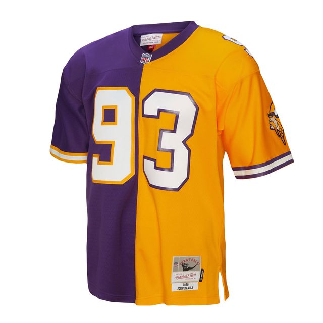 Maillot réplique Mitchell & Ness John Randle violet/or Minnesota Vikings 1998 Split Legacy pour hommes