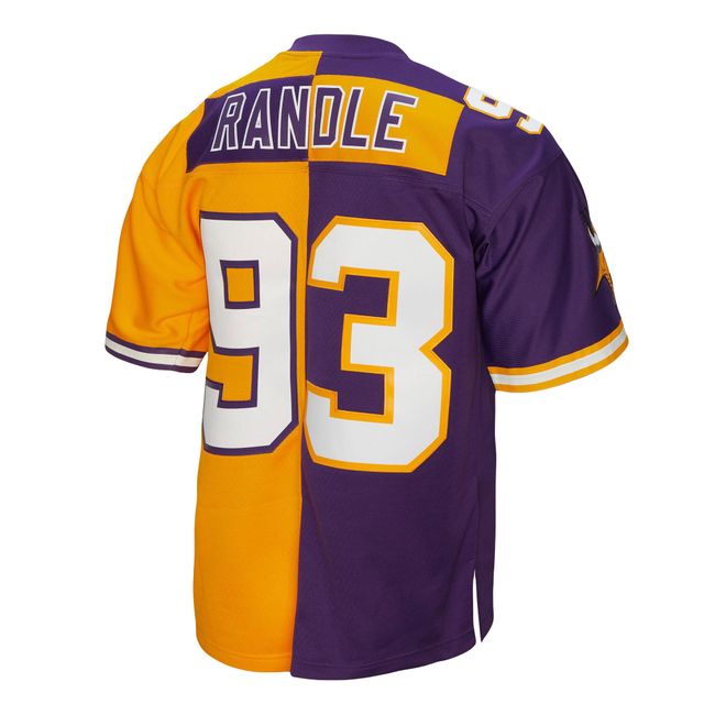 Maillot réplique Mitchell & Ness John Randle violet/or Minnesota Vikings 1998 Split Legacy pour hommes