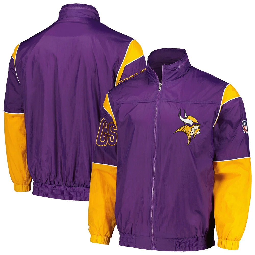 Veste violette entièrement zippée Mitchell & Ness Minnesota Vikings 1992 Sideline pour hommes