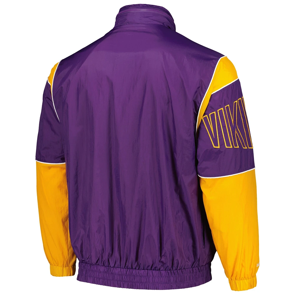 Veste violette entièrement zippée Mitchell & Ness Minnesota Vikings 1992 Sideline pour hommes