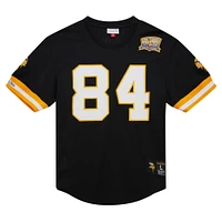 Men's Mitchell & Ness Randy Moss Black Minnesota Vikings Retired Player Name Number Mesh Top